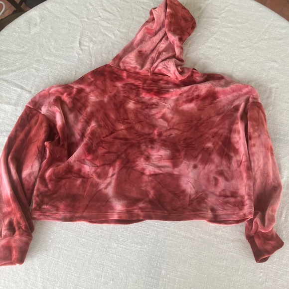 Bebe rose pullover hoodie velvet feel size large. - Picture 7 of 7